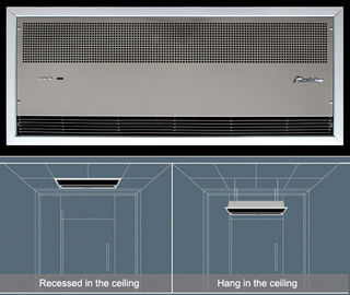 Edelstahl-Decken-Wind-erhitzte Handelsluft-thermischer Vorhang mit dem Ventilator-Abkühlen und Heizung