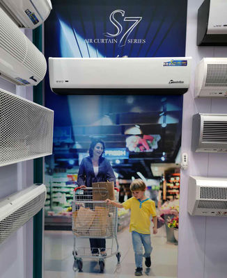 2025 Automatische Luftvorhänge für Restaurants Türen 36 48 60 72 Zoll Breite Tür Tor